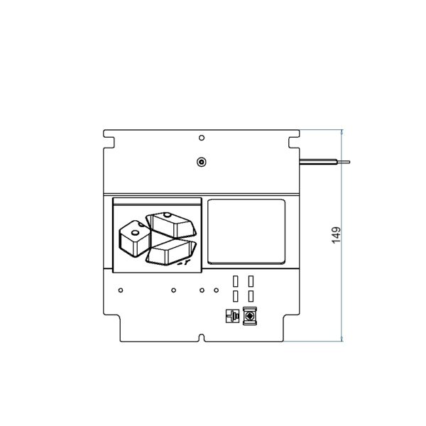 Produktbild UBD 160 168  -  Steckdoseneinsatz für 4 FLF inkl. 1x 3xT13/s, weiss